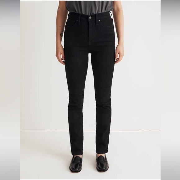 Madewell Denim - NWT Madewell Tall Stovepipe Jean in Black Rinse Wash Size 23 T